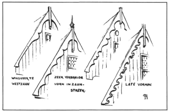 Enkele typen Zaanse windveren naar een tekening van Th. van der Koogh